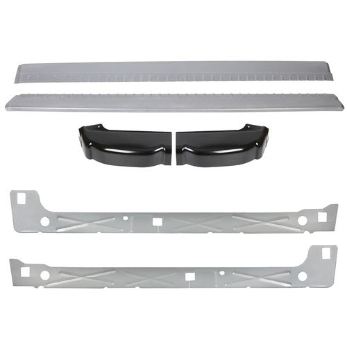 Solid Spare Inner & Outer Rocker Panels W/ Cab Corners For 99-07 Chevy Silverado 4DR EXT Cab