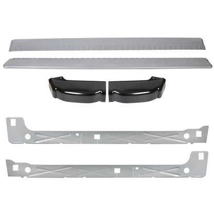 Solid Spare Inner & Outer Rocker Panels W/ Cab Corners For 99-07 Chevy Silverado 4DR EXT Cab