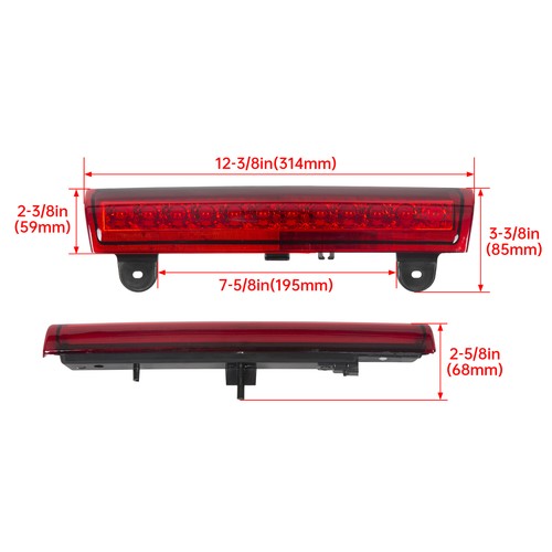 Solid Spare LED Third 3rd Brake Tail Light For Chevy Suburban Tahoe GMC Yukon 2000-2006 Red