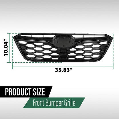 Solid Spare Fit For 2020-2022 Subaru Outback Front Bumper Upper Grille Honeycomb Grill