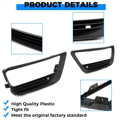 Solid Spare Pair Fog Lights Cover Trim Bezel Fit 2013-2015 14 Honda Accord Sedan LX EX 4DR