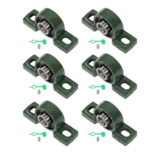 Solid Spare 6× UCP204-12 Pillow Block Mounted Ball Bearing 3/4" Bore Cast Iron Base