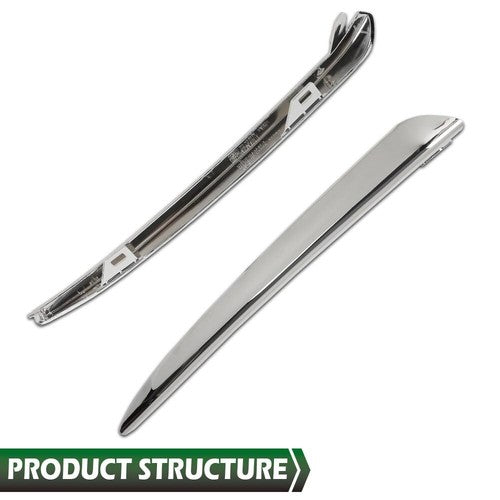 Solid Spare Fit For 2015-2020 Chevrolet Tahoe Suburban Front Bumper Trim Molding Left+Right