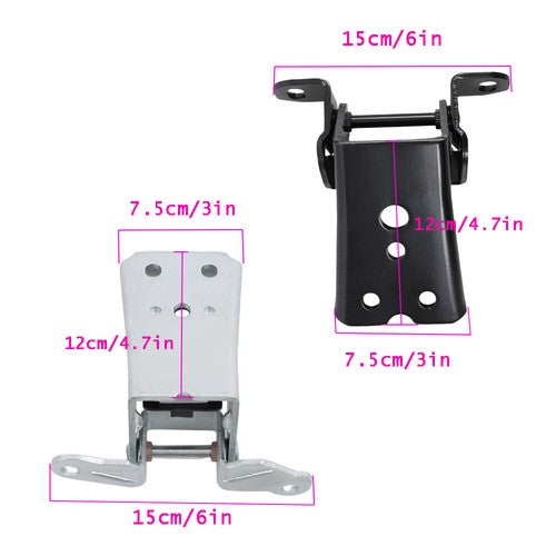 Solid Spare Suitable For Ford&Mercury 1978-1997 Front Door Hinge Upper Lower LH+RH Side 4PCS