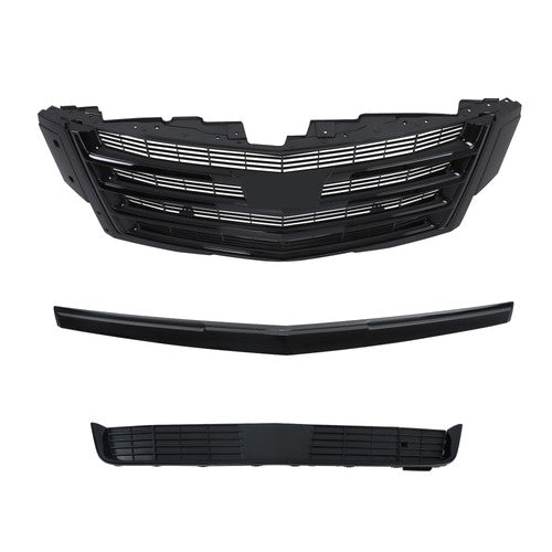 Solid Spare Fit For Cadillac Escalade 2015-2020 3Pcs New Plastic Front Center Mesh Grille