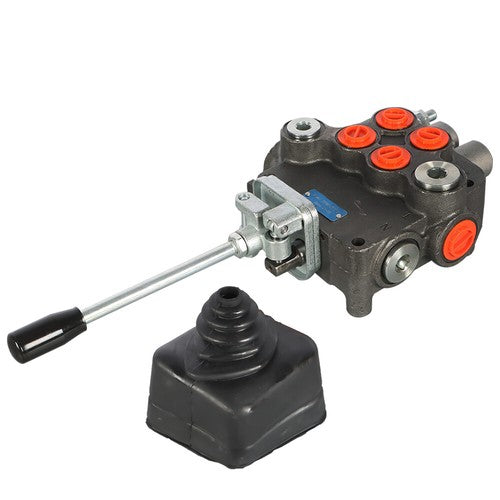 Solid Spare 21GPM 2 Spool w/conversion plug Hydraulic Directional Control Valve w/Joystick