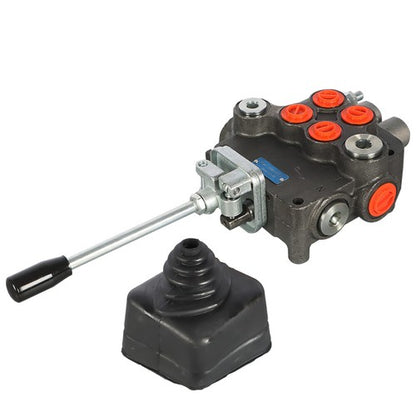 Solid Spare 21GPM 2 Spool w/conversion plug Hydraulic Directional Control Valve w/Joystick