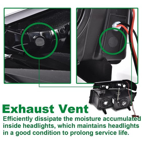 Solid Spare Fit For 04-12 Chevy Colorado GMC Canyon LED DRL Headlights Bumper Lamps Black