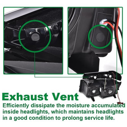 Solid Spare Fit For 04-12 Chevy Colorado GMC Canyon LED DRL Headlights Bumper Lamps Black