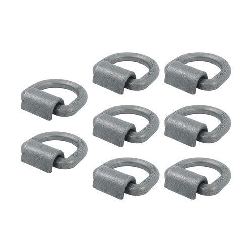 Solid Spare 8 Pack 3/4" Weld On Forged D Ring with Welding Clip 26,500lbs Fracture Strength