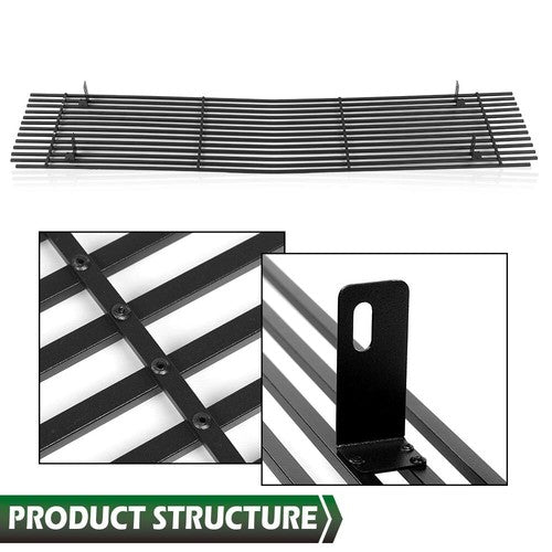 Solid Spare Fit 1973-1980 Chevy GMC Blazer C/K Pickup Suburban Black Billet Grille Insert