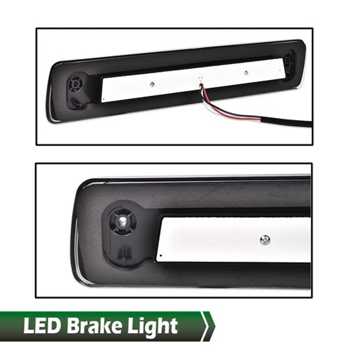 Solid Spare Fit For 15-18 Colorado Canyon Clear/Black LED 3rd Brake Light Cargo Lamp