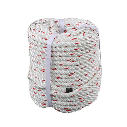 Solid Spare 1/2 'X 120'High Strength Braided Rope Breaking Strength 1160 Pounds White Red