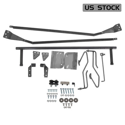 Solid Spare For 1953-1956 Ford F100 F-100 Hood flip Tilt Combo Kit Stainless Steel Rubber