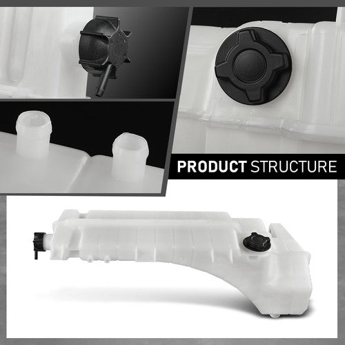Solid Spare Coolant Reservoir Expansion Tank w/ Cap Fit For 2008 - 2018 Volvo Mack Truck