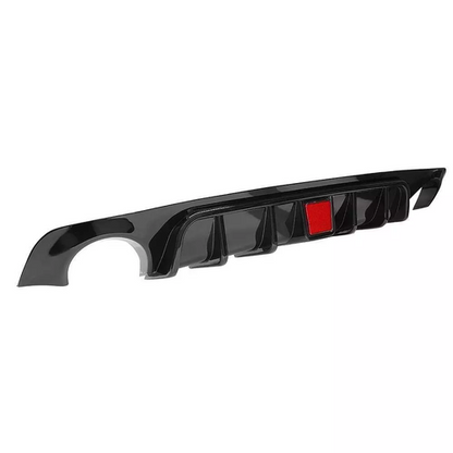Rear Bumper Diffuser Lip W/ Brake LED For 2018 19-2023 Infiniti Q50 Glossy Black