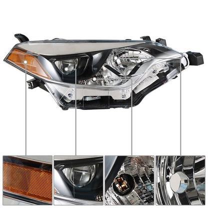 Solid Spare Headlight Headlamps Assembly Fit For Toyota Corolla 2014-2016 RH Side Clear Lens