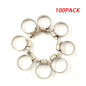 Solid Spare Adjustable 3/4"-1"100 Pcs Stainless Steel Drive Hose Clamps Fuel Line Worm Clips