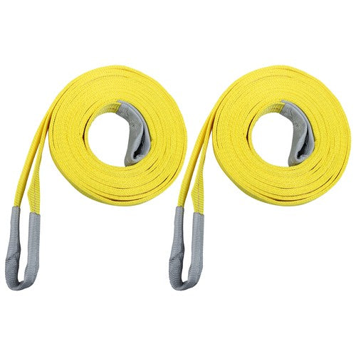 Solid Spare 2 Pack 20 Ft x 2 Inch Lift Sling Straps 9400 lbs Fracture Strength