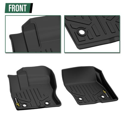 Solid Spare Fit For 2014-2021 Ford Transit Connect All Weather TPE Floor Mats 1st Row Liner