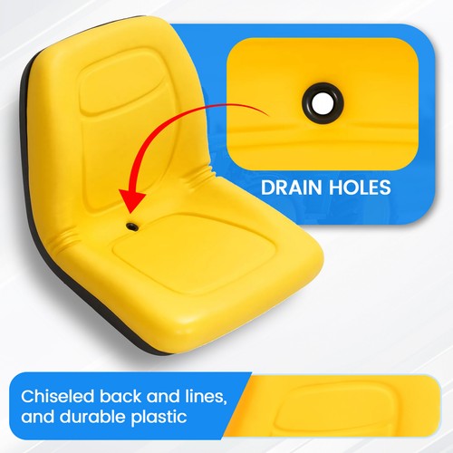 Solid Spare 1 Pack Yellow Seat For John Deere 4X2 4X4 Gator XUV 620i 850D PU #VG11696