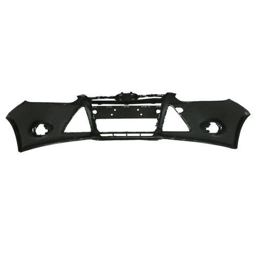 Solid Spare Primered Front Bumper Cover Fit For 12-14 Ford Focus Sedan w/ Tow Hole Plastic