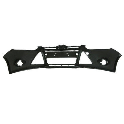 Solid Spare Primered Front Bumper Cover Fit For 12-14 Ford Focus Sedan w/ Tow Hole Plastic