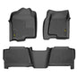 Solid Spare Floor Mats Fit For 1999-2006 Chevy Silverado/GMC Sierra Crew Cab TPE Liners