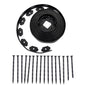 Solid Spare 40FT Garden Edge Lawn Grass Stone Isolation Strip 16pcs Anchoring Spik New