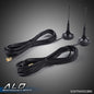 Solid Spare Fit For P71 Crown Victoria 3-3/4" Tall Magnetic Police Antenna 2 Lot Black