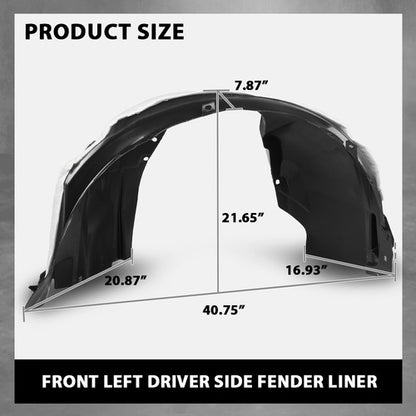Solid Spare Front Fender Liner Splash Shield Left Fit For 2015-2019 Ford Escape FO1248161