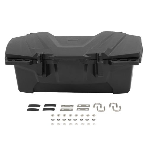 Solid Spare Rear Rack Storage Trunk Box Cargo Box For Yamaha Kawasaki Honda w/ 0.75"-1" Tube