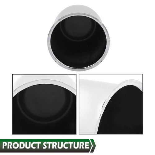 Solid Spare Fit For 3.18" Rims Center Bore Trailer Rim 4pcs Chrome Push Through Center Caps
