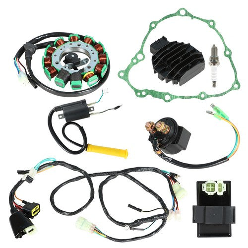 Solid Spare For Honda Sportrax TRX400EX Ignition Coil Spark Plug CDI Stator & Gasket Assy US