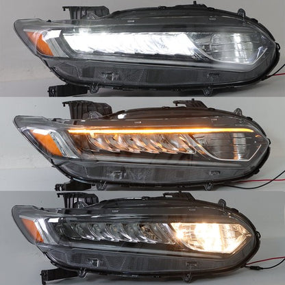 Solid Spare Left&Right Side Headlights W/LED DRL For Honda Accord 2018-2019 20 Halogen Clear