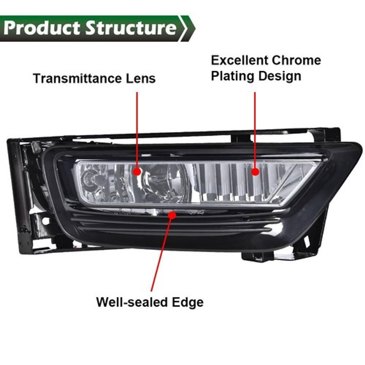 Solid Spare Fit For 2013 2014 2015 Honda Accord Sedan Smoke Front Bumper Fog Lights W/ Bulbs