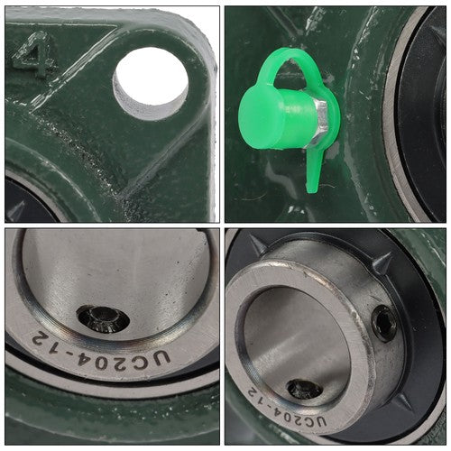 Solid Spare 6Pcs UCF204-12 Pillow Block Flange Bearing 3/4" Bore 4 Bolt Solid Base