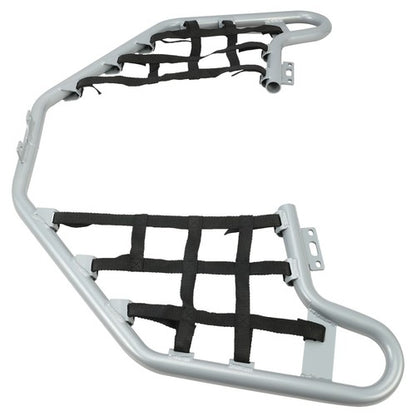 Solid Spare Silver Pair Of Nerf Bars W/ Black Nets Set For Honda TRX 700XX 2008-2009