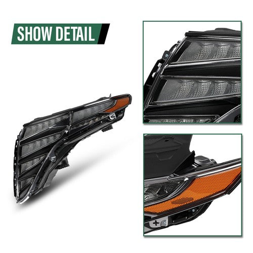 Solid Spare Front LED DRL Headlight Assembly Fit For 21-24 Hyundai Tucson Left Driver Side