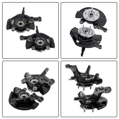Solid Spare 2Pcs Front Steering Knuckle & Wheel Hub Bearing Assembly For Honda CR-V 2007-09