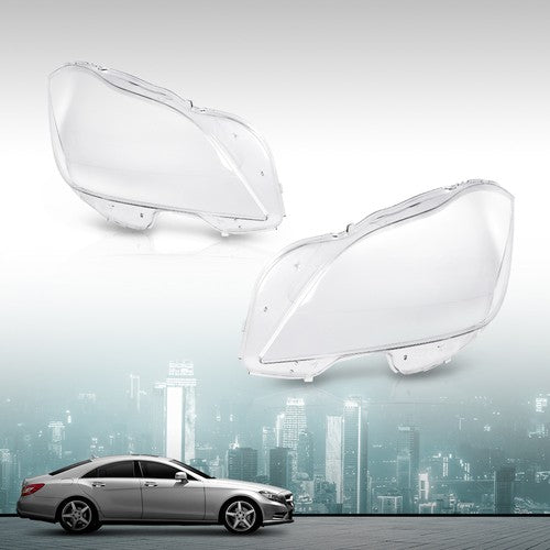 Solid Spare Fit For 2010-2014 Mercedes Benz CLS Class W218 Headlight Replacement Lens Pair