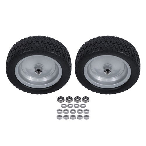 Solid Spare For Lawn Mower Solid Tire 2-Pack 13X5.00-6 Tire & Wheel Flat Free 3.4' Axle Hole