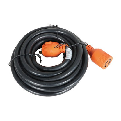 Solid Spare 25FT 30 Amp Generator RV Power Extension Cord Twist Lock NEMA L14-30P/R 4-Prong
