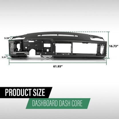 Solid Spare Fit For 1988-1994 Chevy GMC C/K Truck Suburban Blazer Dashboard Dash Core Black