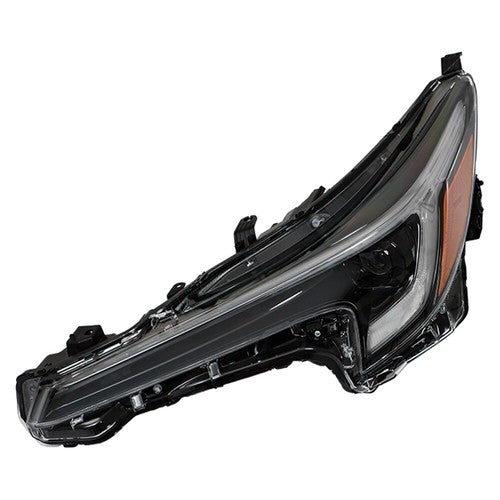 Solid Spare For Toyota Corolla 2023 LH/Driver Side Black Headlight Headlamp Clear Lens LED