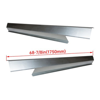 Solid Spare FOR 2008-2011 Ford Focus Slip-on Rocker Panel 4 door Set of Left and Right Side