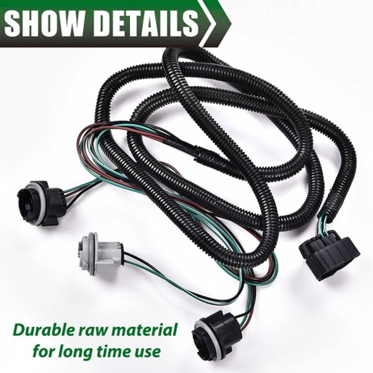 Solid Spare Fit For 07-14 Chevy GMC Pickup Truck Right Side Tail Light Lamp Wiring Harness