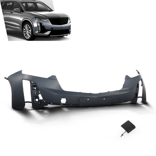 Solid Spare Fit For 2020-2024 Cadillac XT6 Luxury Front Bumper Cover Fascia w/o Sensor Holes