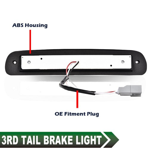 Solid Spare LED Third 3rd Brake Light Fit For 93-11 Ford Ranger 99-16 F-250 F-550 Super Duty