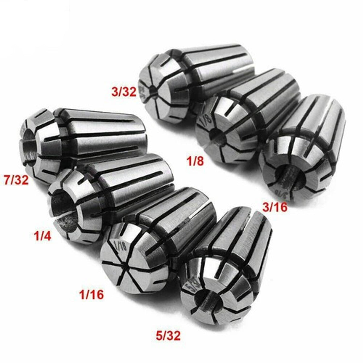 Solid Spare Spring Collet ER11 Set For CNC Milling Lathe Tool Engraving Machine 7Pcs